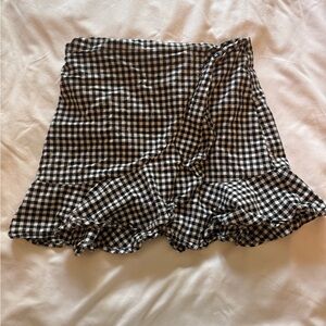 Forever 21 Black and White Checkered Mini Skirt